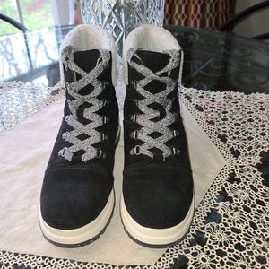 Boot ankle winter leather faux fur one time wear